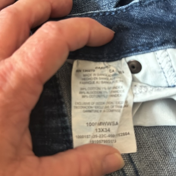 Wrangler trouser size13x34 very little distressing on front pockets and hem - Picture 3 of 3